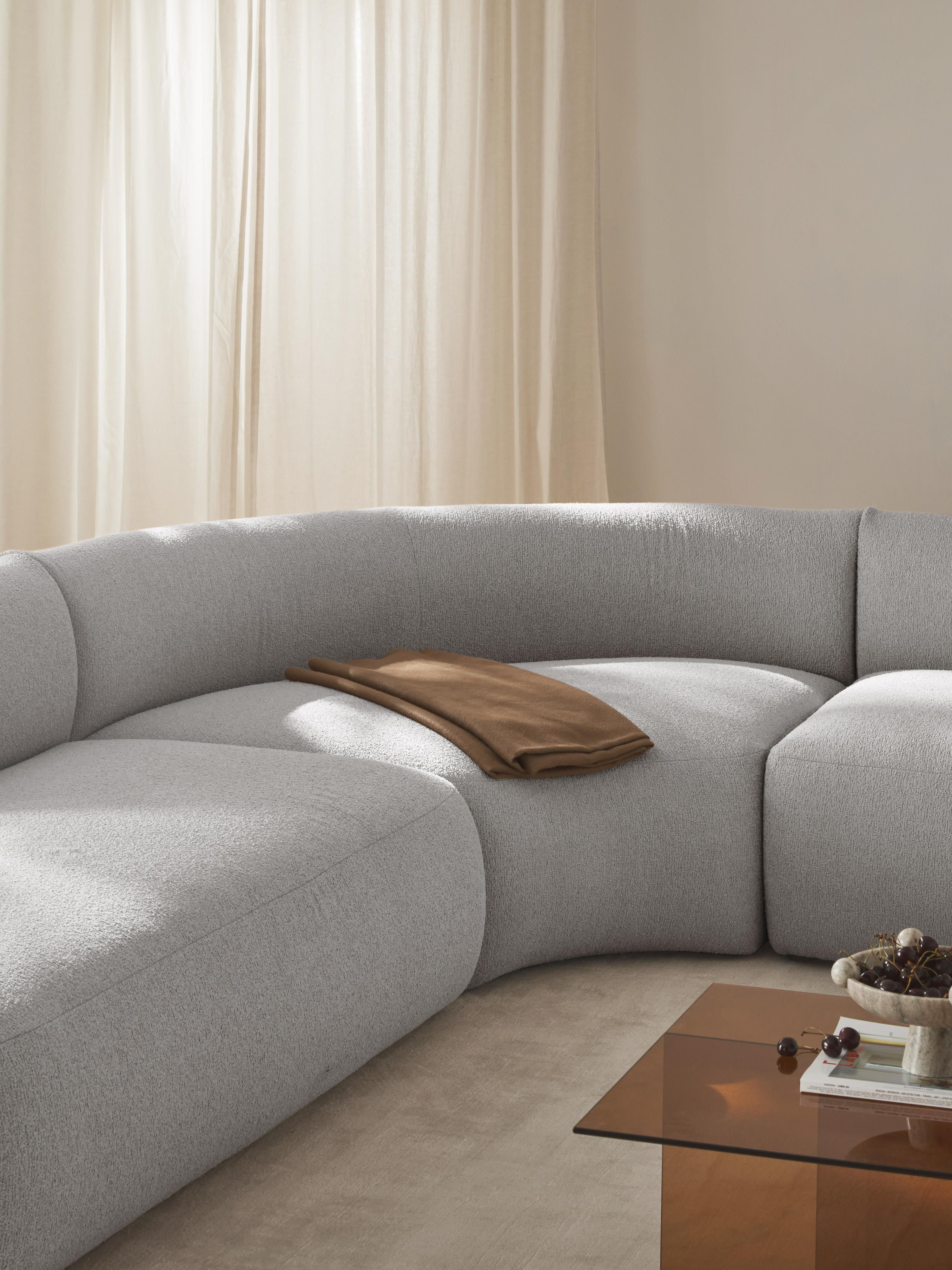 Rundes Bouclé-Eckmodul Sofia