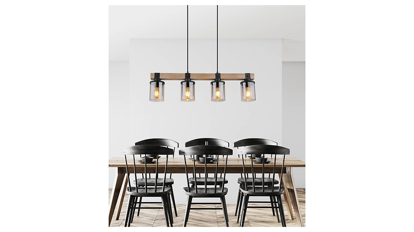 Lampa wisząca Lila 4-punktowa metalowa czarna