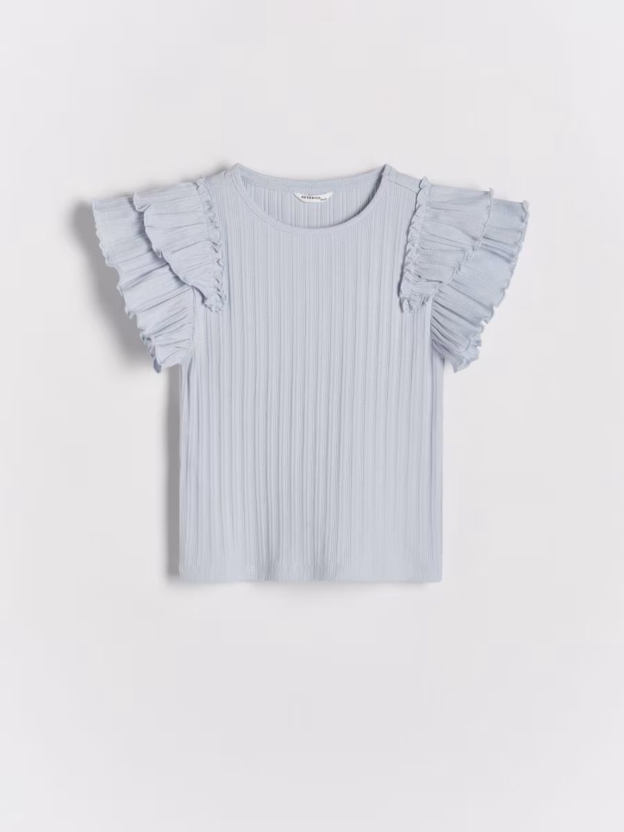 T-Shirt With Shoulder Flounces