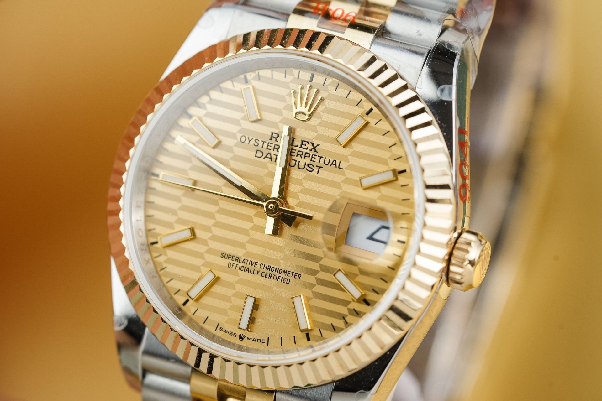 Rolex Datejust 126233 SS/YG Plated Fluted Champagne Dial 36mm Jub Super Clone