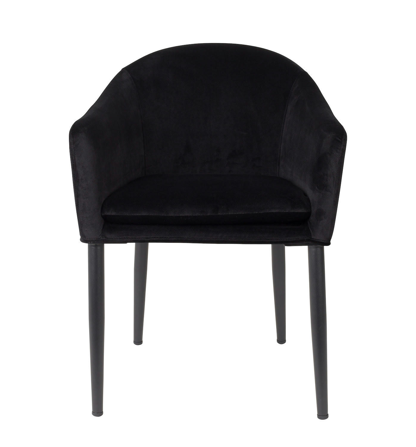 COSY - Fauteuil de table en velours noir