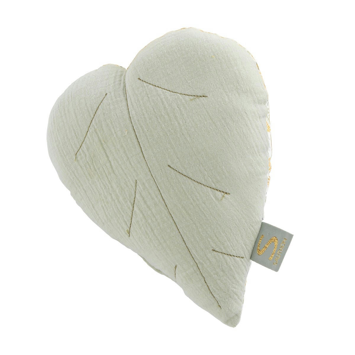 PROMENONS NOUS - Coussin déco 26x23cm en coton vert tilleul