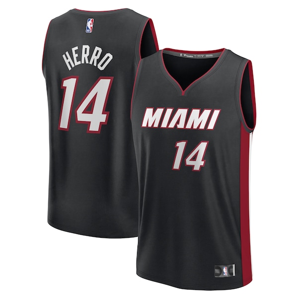 Tyler Herro Miami Heat  Fast Break Replica Player Jersey - Black - Icon Edition
