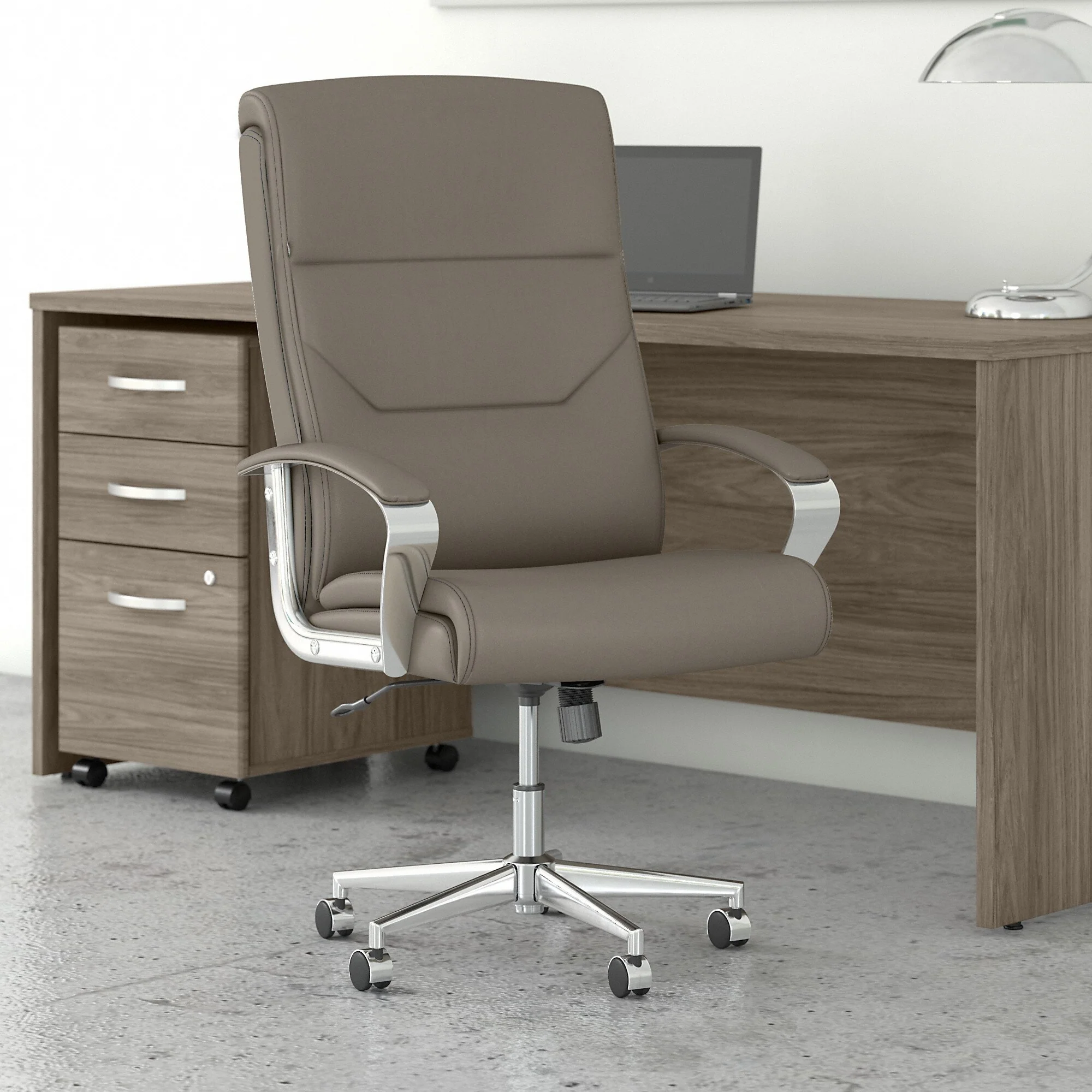 Cabot High Back Leather Executive Office Chair by Bush Furniture