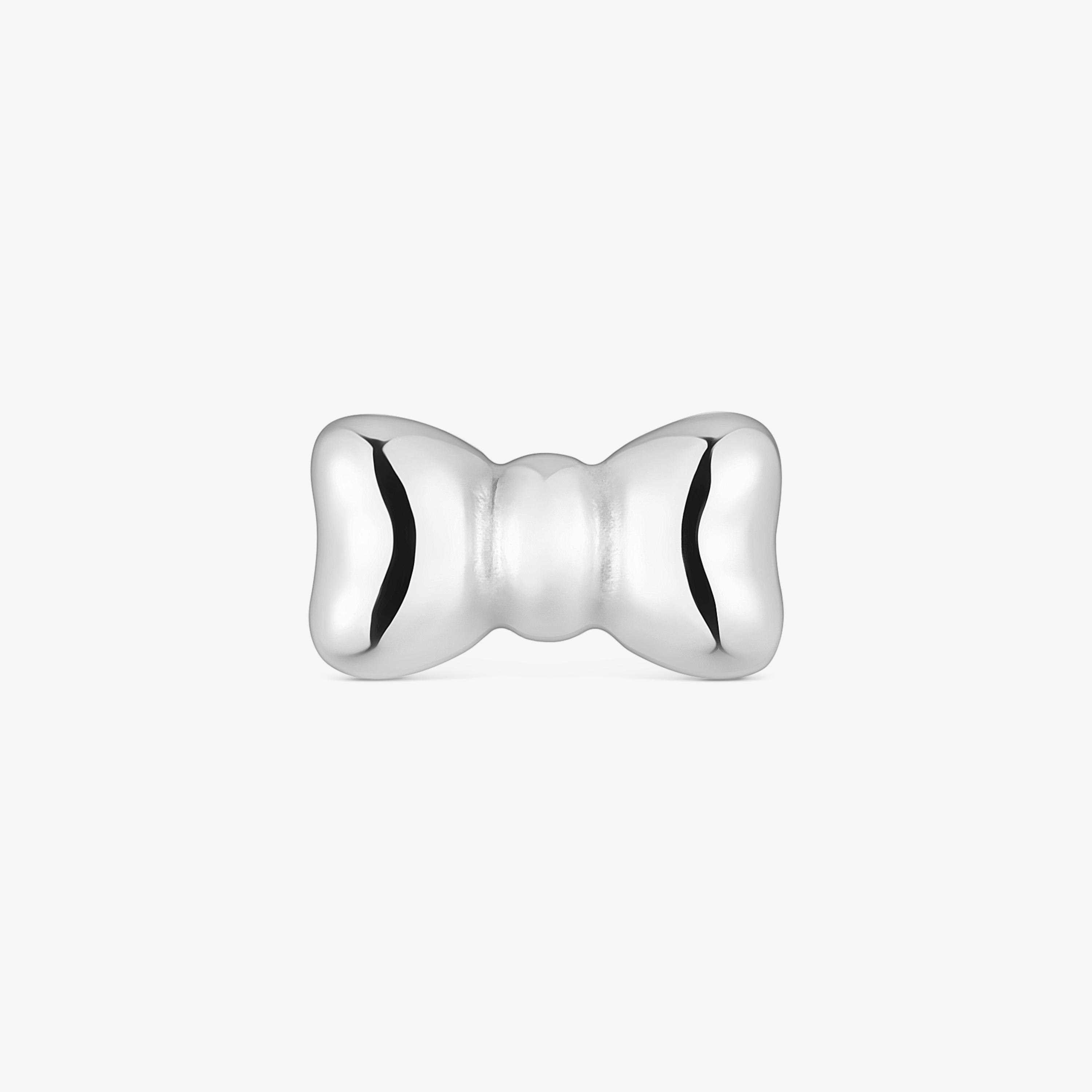 Piercing de oreja lazo de acero TOUS Ribbon