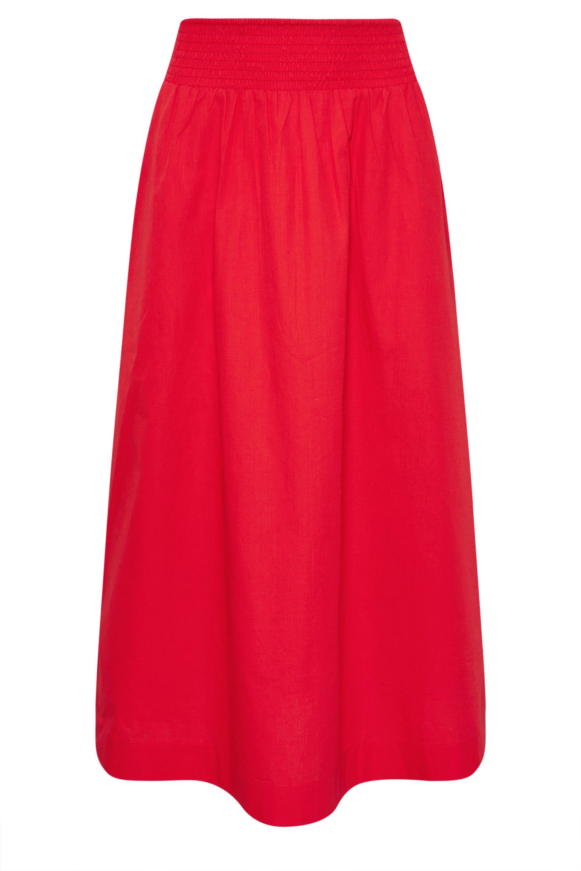 PixieGirl Petite Shirred Poplin Maxi Skirt