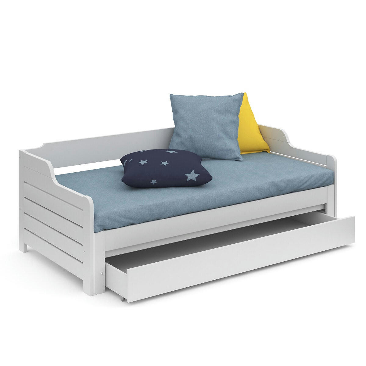 Lit banquette extensible, tiroir, sommier, Grimsby
