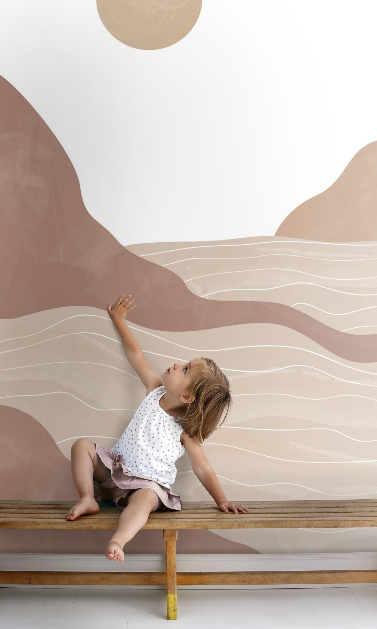 ESTAhome fotobehang berglandschap terracotta bruin - 250 x 279 cm - 159422