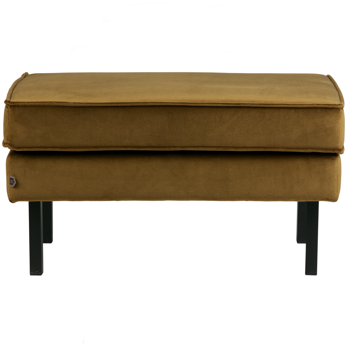 WOOOD hocker op poten Rodeo - Velvet - Honing Geel - 45x84x54