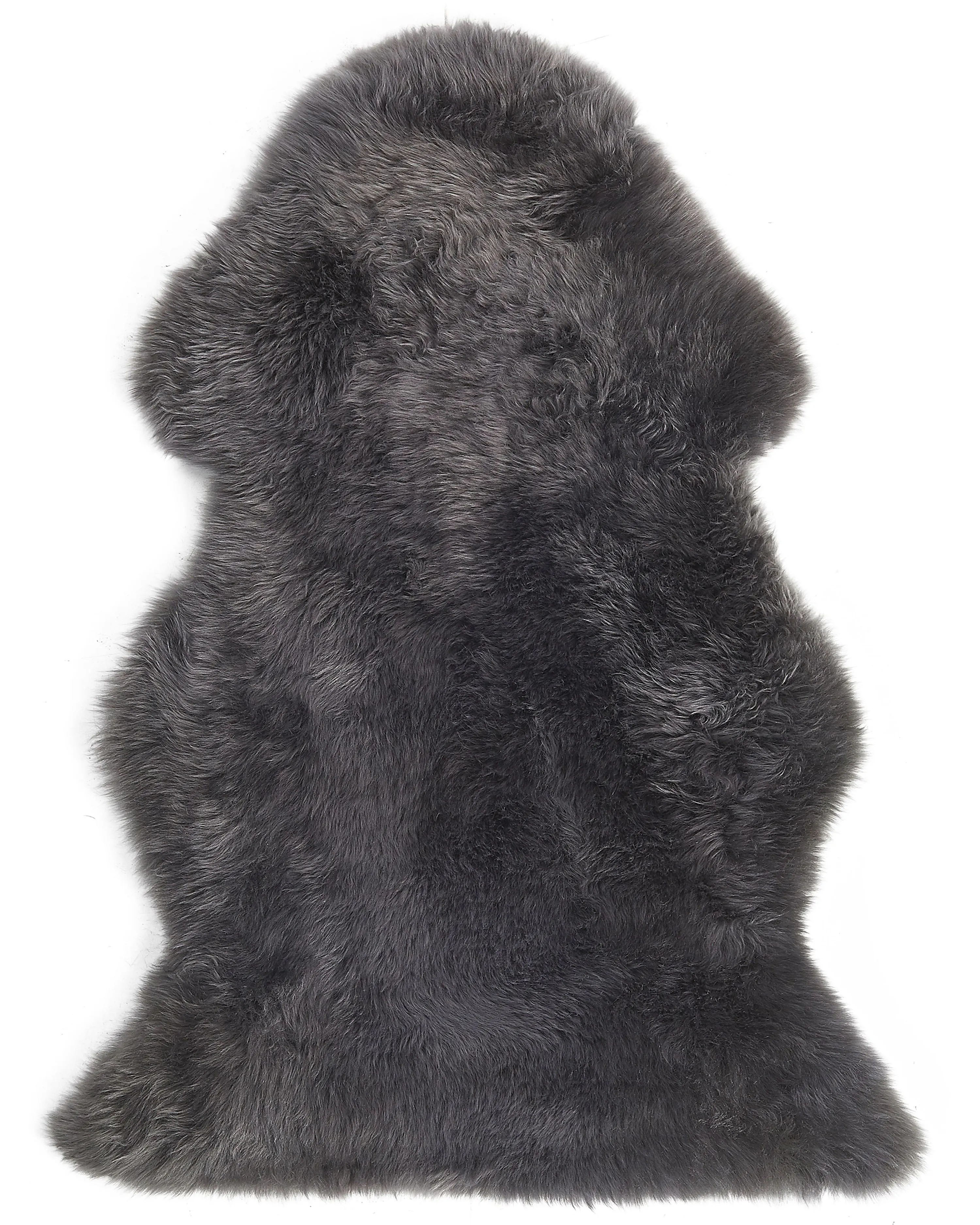 Sheepskin Rug ULURU Dark Grey 65 x 110 cm