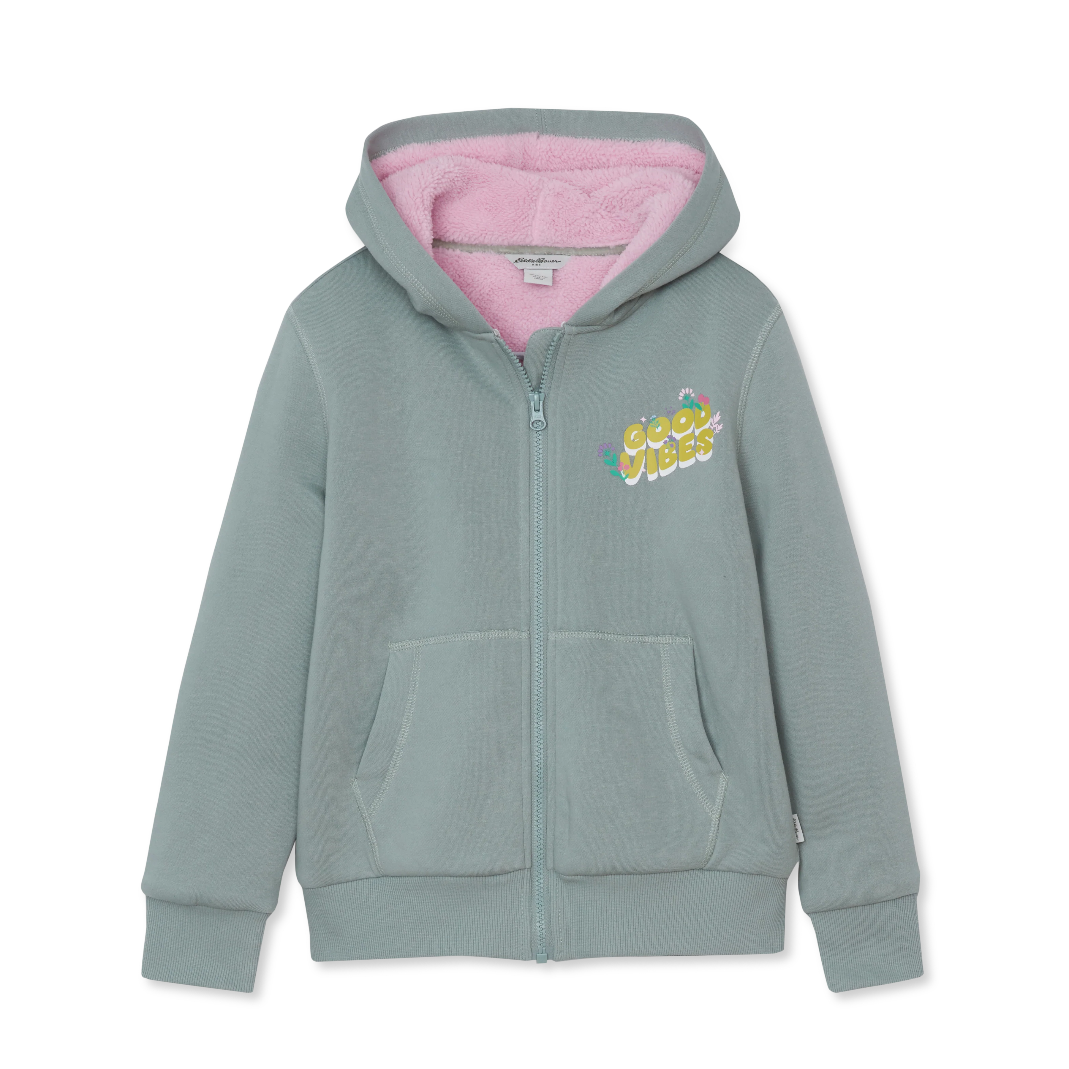 Girls' Camp Fleece Faux Shearling-Lined Hoodie