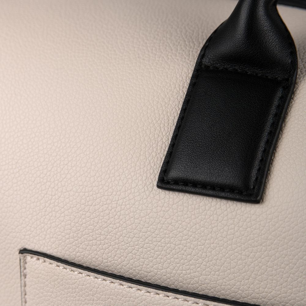 The June - Oyster Vegan Leather Travel Bag