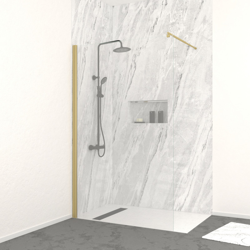 Paroi de douche Parma 2 or 120 x 200 cm AURLANE