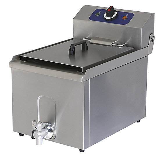 Friteuse Professionnelle électrique de Table avec Robinet de Vidange, Capacité de l'Huile 10 ou 20 Litres - Virtus - l34- L0.1- P6