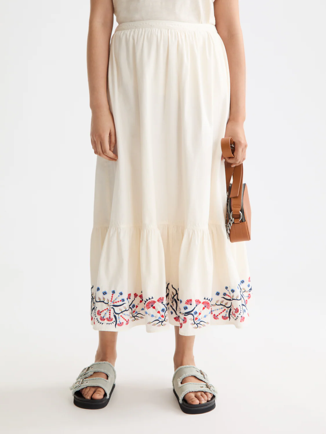 Embroidered Maxi Skirt