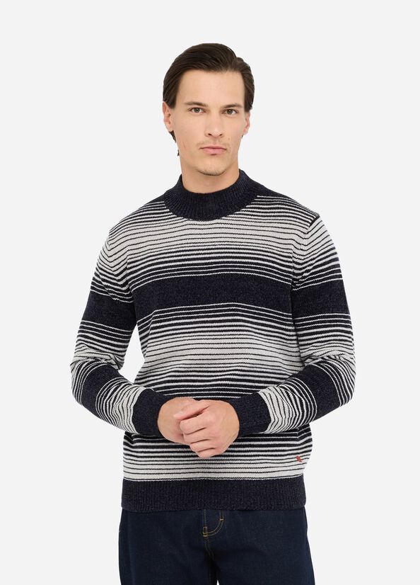 Maglia in ciniglia a righe