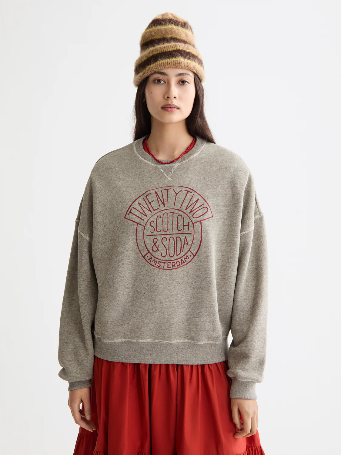 Washed Oversized Fit Sweatshirt With Graphic