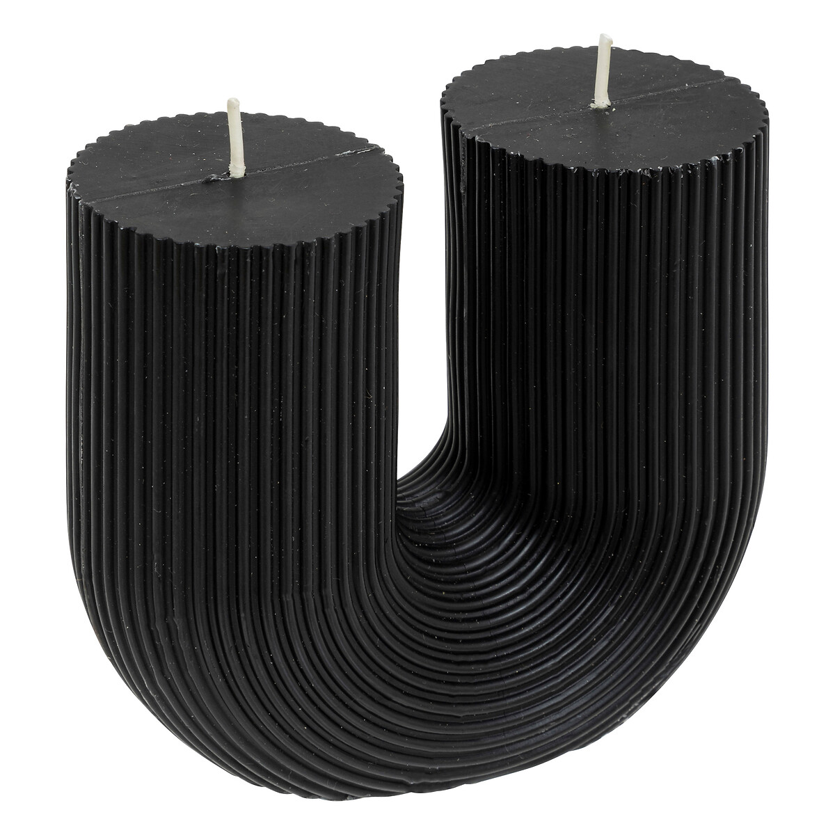 "Demi" U-shaped candle Black, 400g