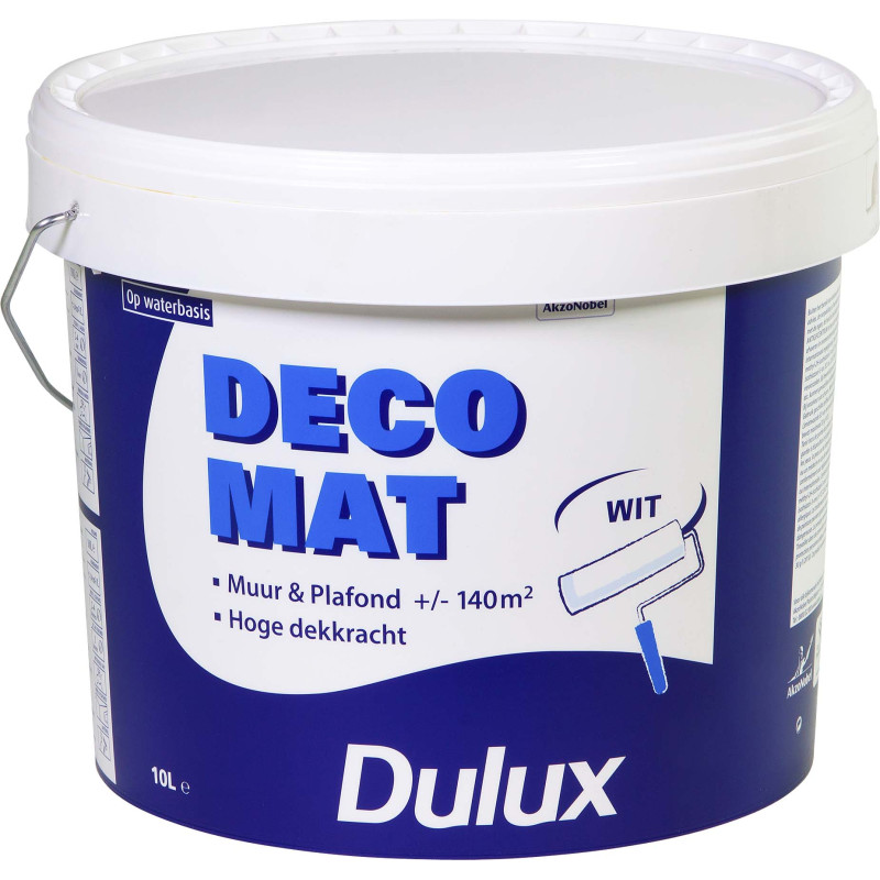 Peinture pour mur et plafond Decomat blanche mate 10 L DULUX