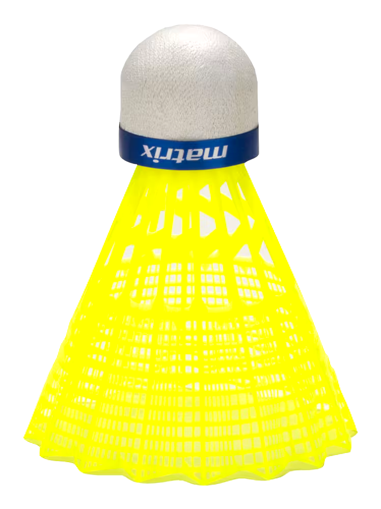 Matrix M80 Nylon Shuttlecock Birdie w/ Cork Head, Yellow, 6-pk
