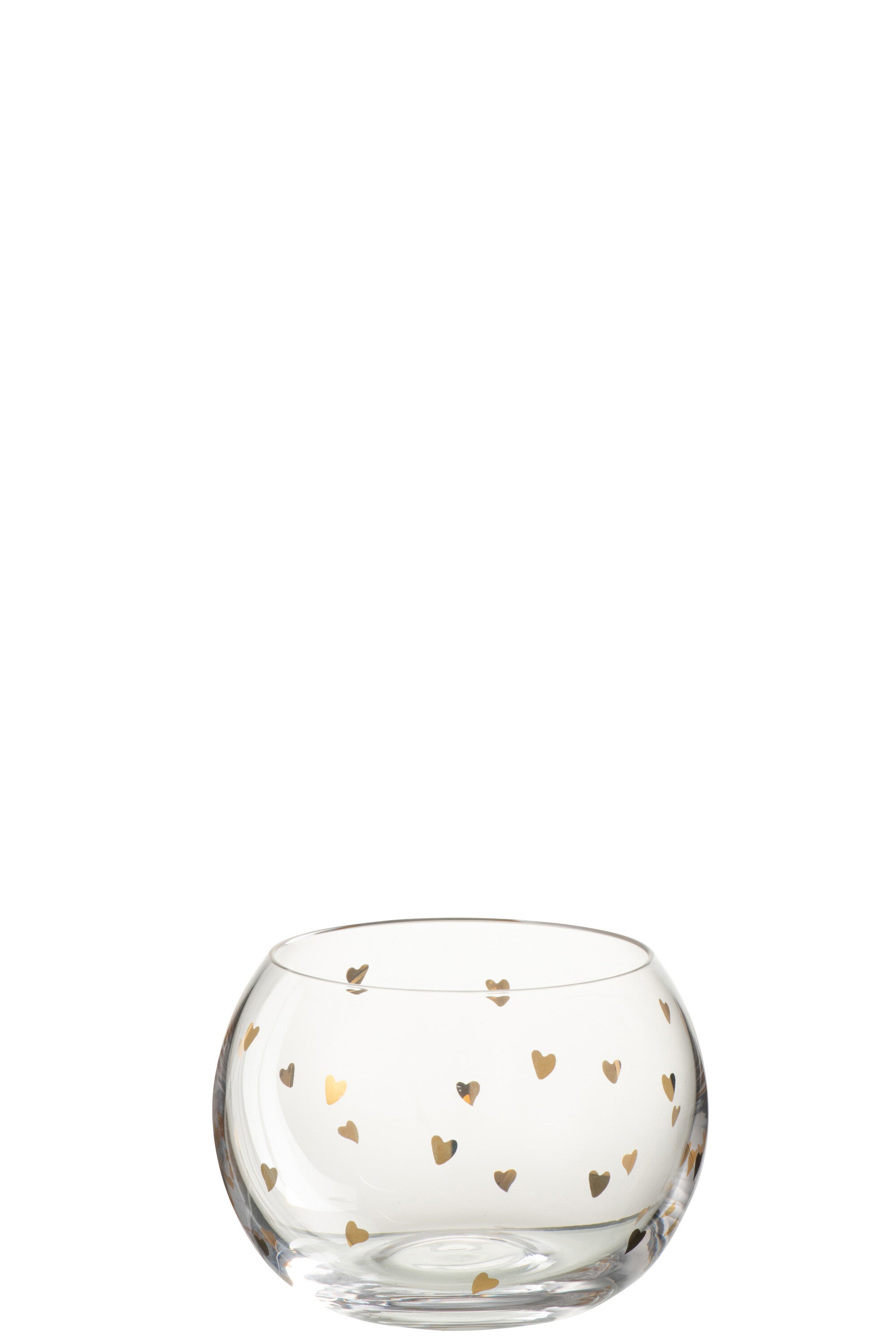J-Line glas Hart - glas - transparant/goud