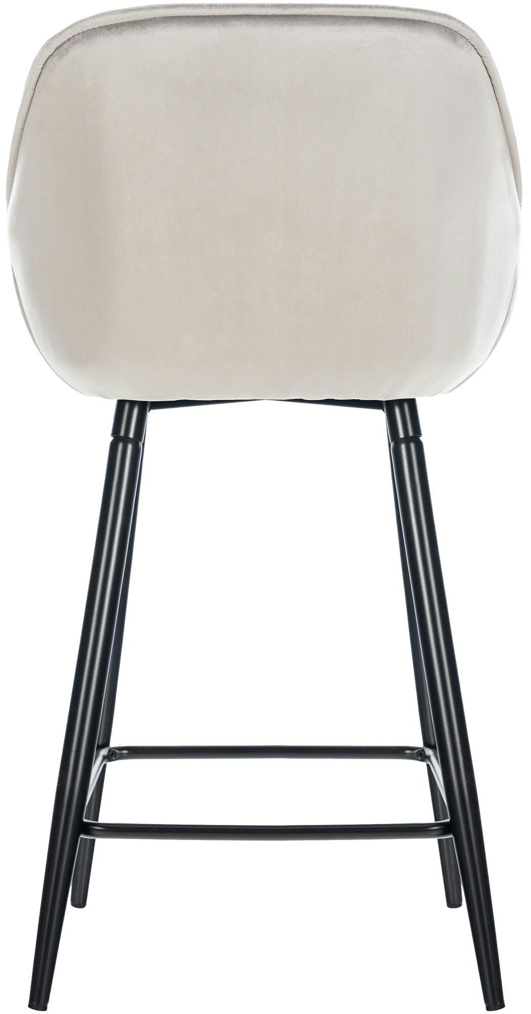 GIBSON - Lot de 2 Tabourets de bar Avec accoudoirs velours Gris