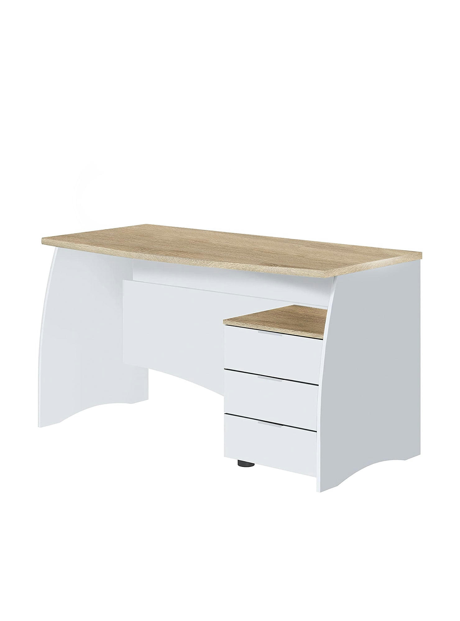 CARROLLTON - Bureau effet bois blanc et chêne
