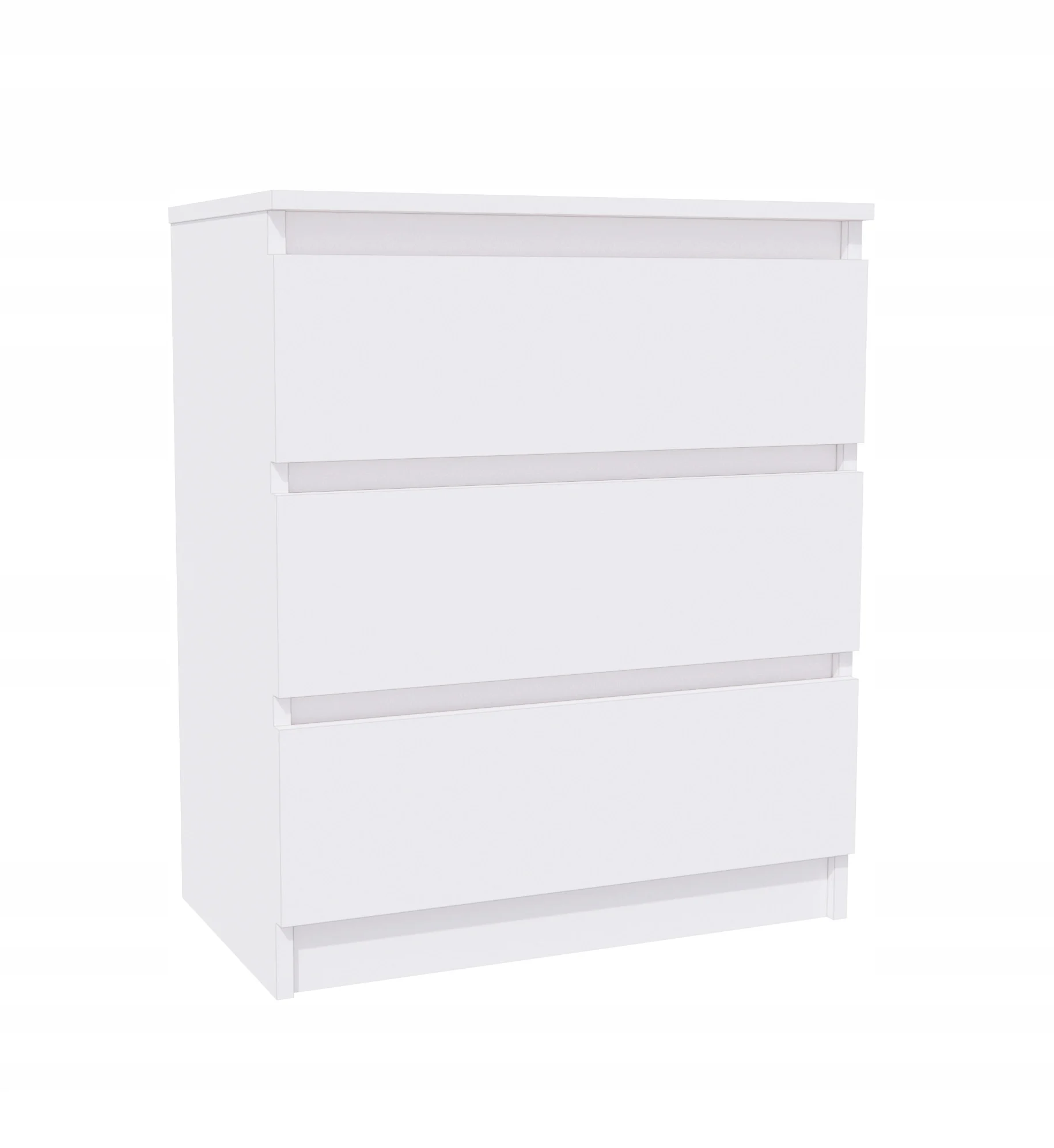 Komoda Biała, 3 Szuflady, Szafka Rtv, 60 Cm, Nowoczesna, Salon
