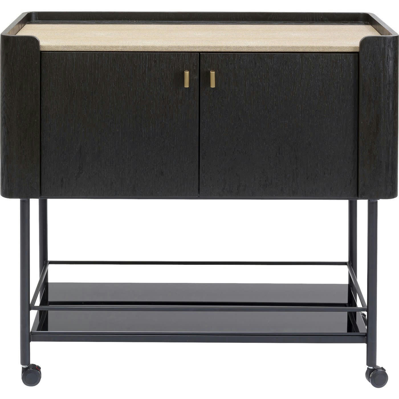 MILANO - Desserte 2 portes en peuplier et chêne brun