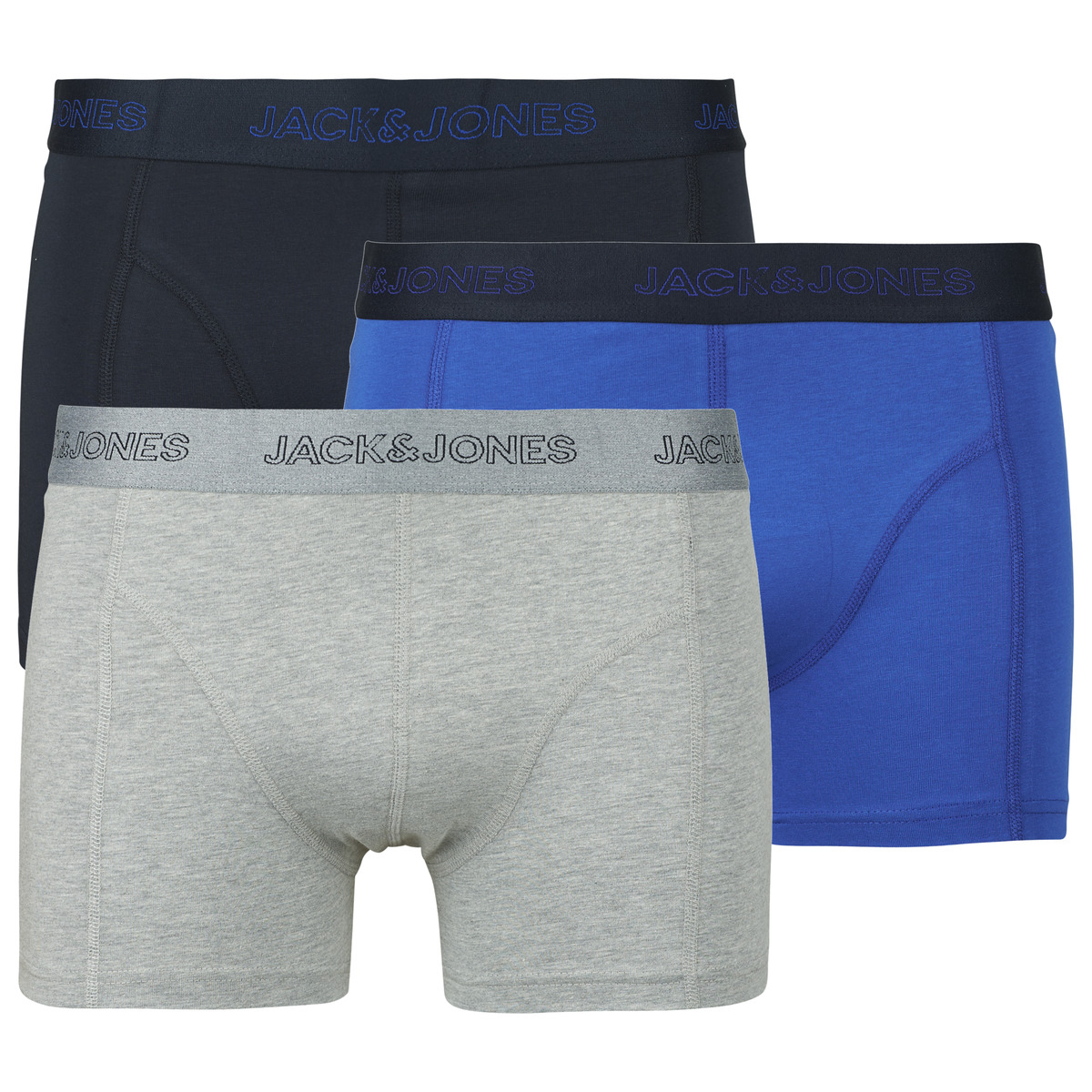 Jack & Jones - JACCOOPER SOLID TRUNKS X3 - Blue / Grey / Marine