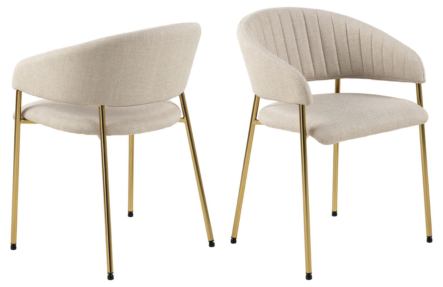 Rebellenclub Eetkamerstoel Forres - Set van 2 - Beige