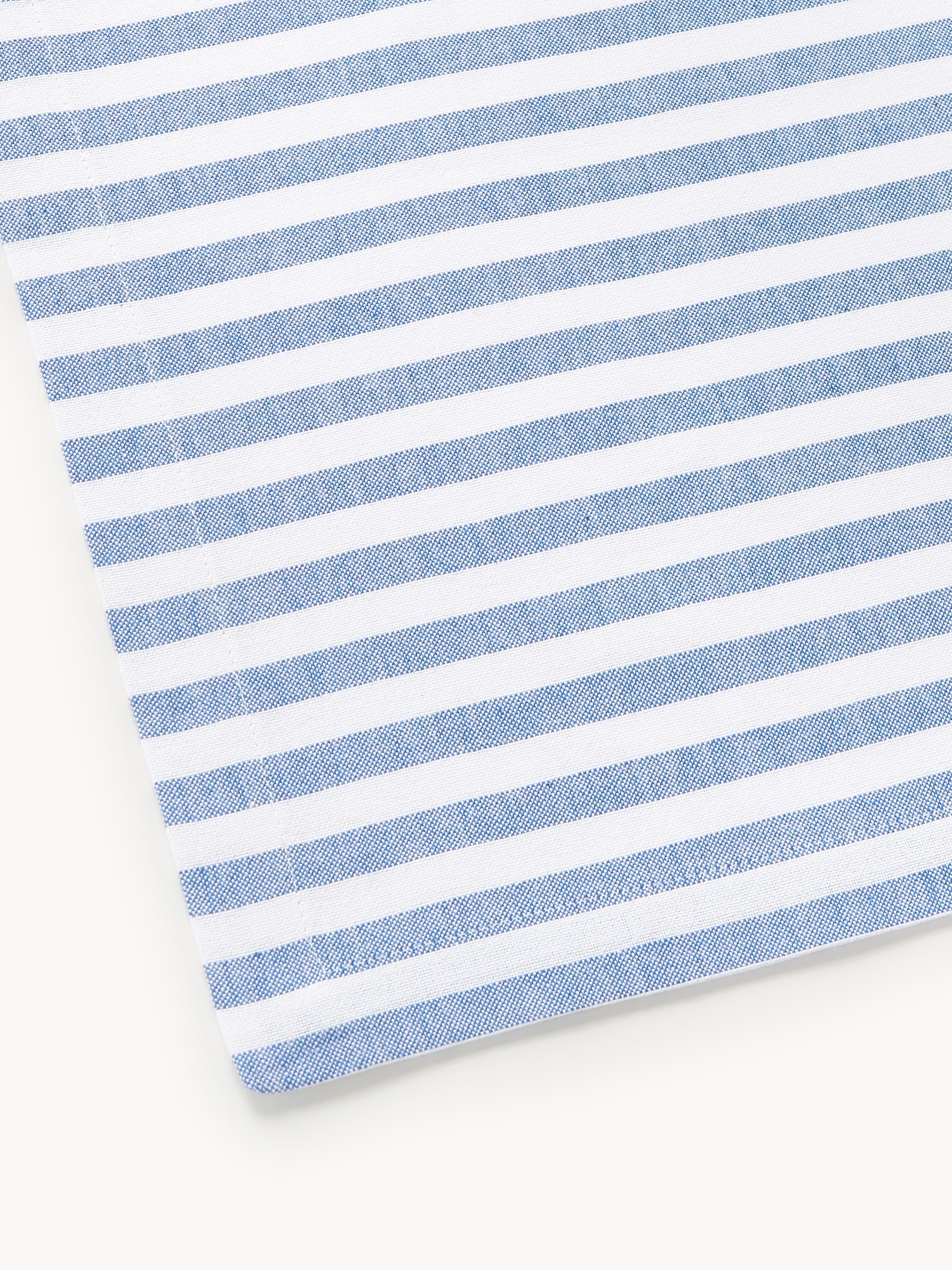 Gestreifte Tischsets Melony mit gestickten Motiven, 2er-Set