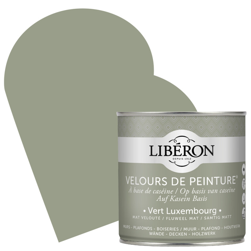 Peinture pour murs Velours de Peinture vert Luxembourg mat 0,5 L LIBERON