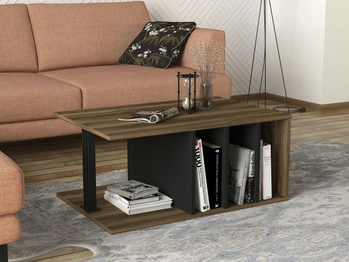 BRAZA - BRAZA Table basse noyer noir