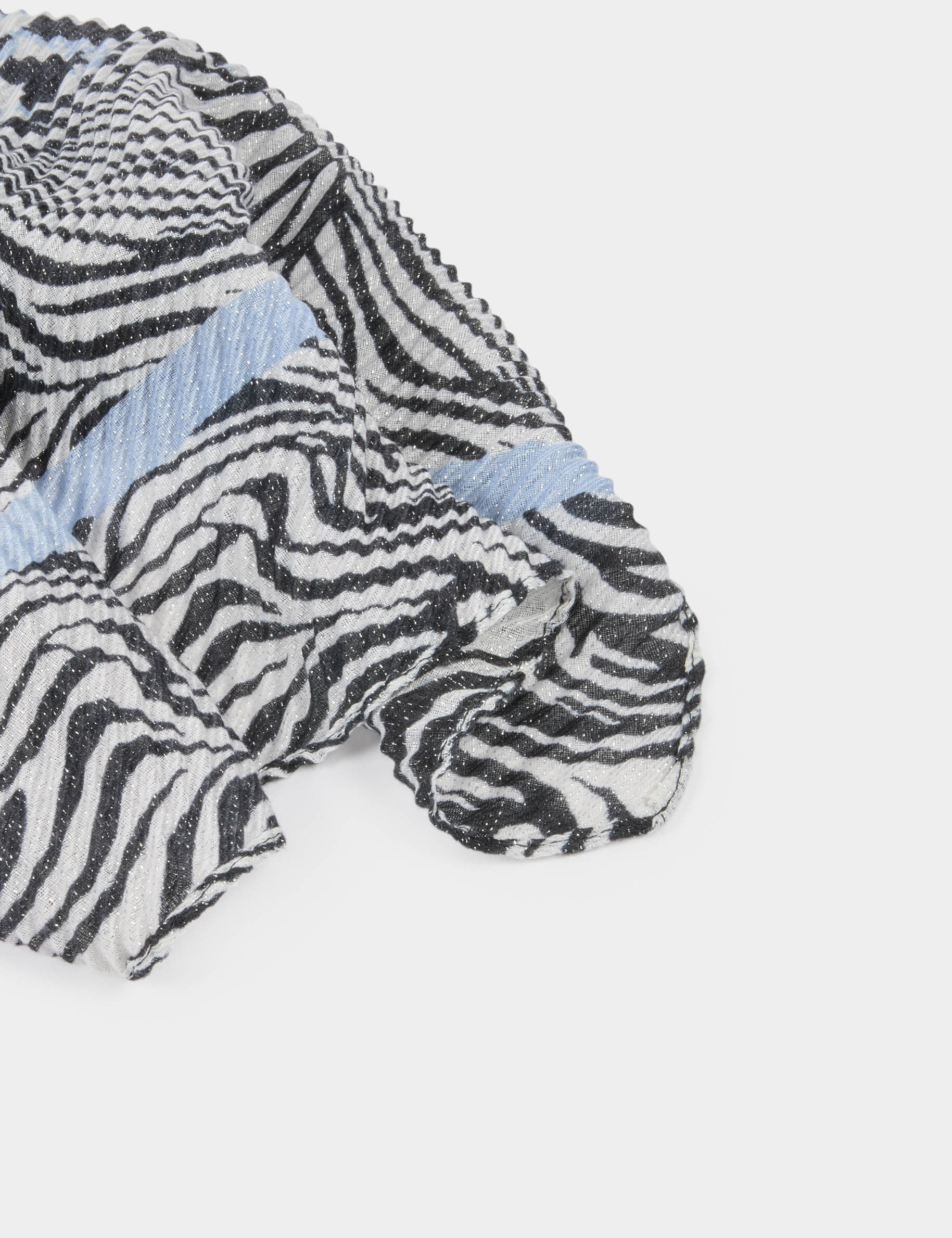 Metallic Pleated Scarf Multicolor Women