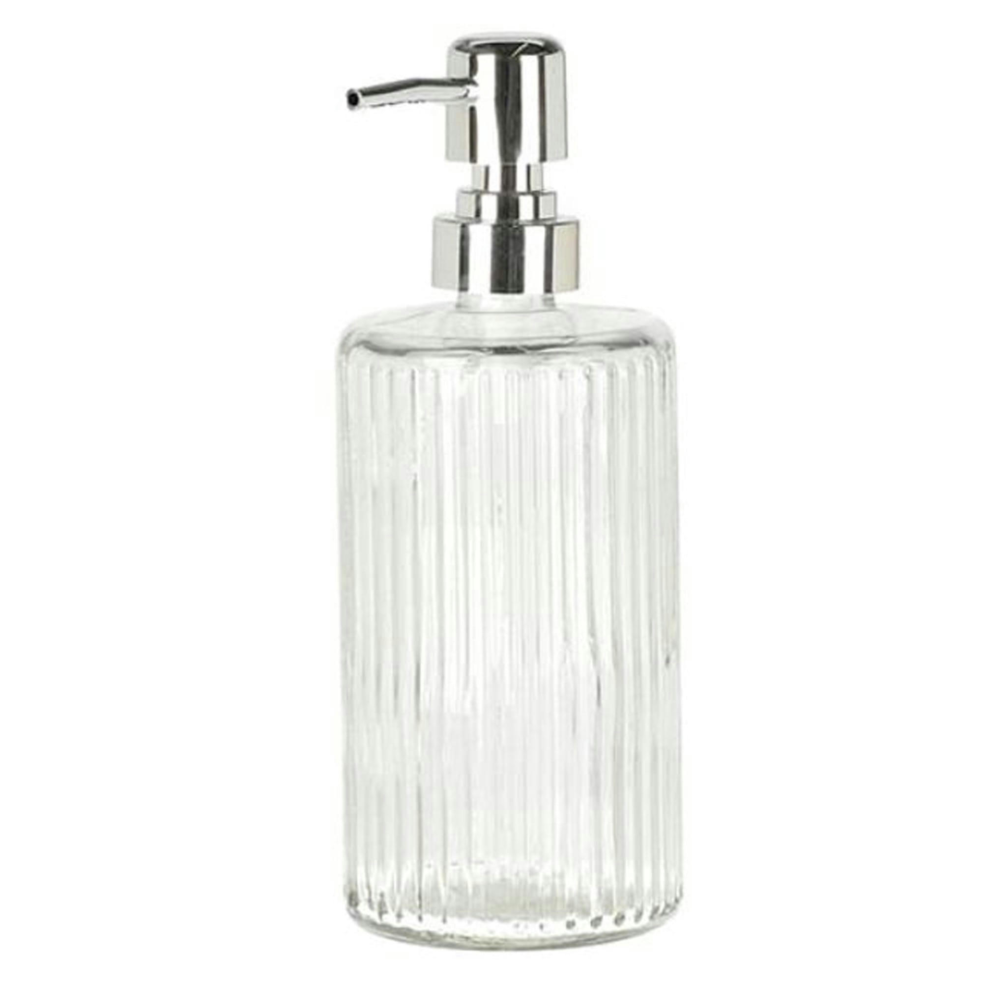 - Set de 2 distributeurs de savon en verre 8x19cm