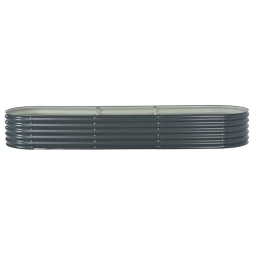 NNEVL Garden Raised Bed 320x80x44 cm Galvanised Steel Grey