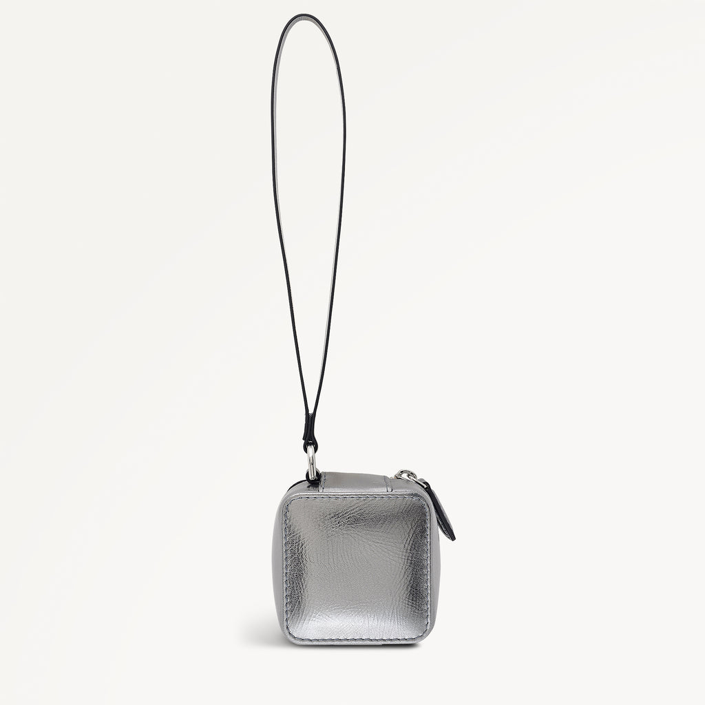 Cube Charm - Leather Zip Around Bag Charm