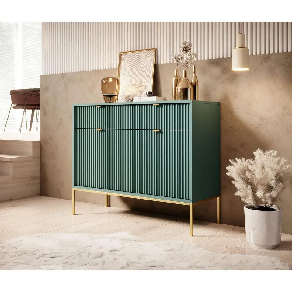 Meubella - Dressoir Navil 2 - Groen - 104 cm
