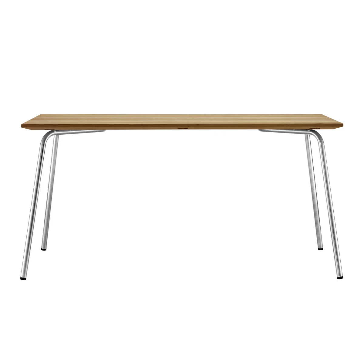 Thonet - S 1040 Gartentisch, 150 x 78 cm, Edelstahlrundrohr / Iroko (All Seasons)