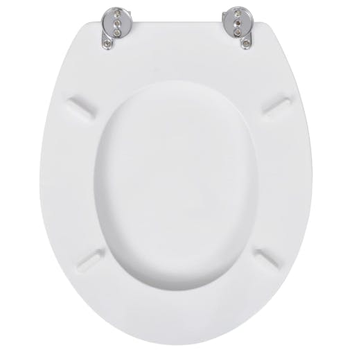 NNEVL WC Toilet Seat MDF Lid Simple Design White