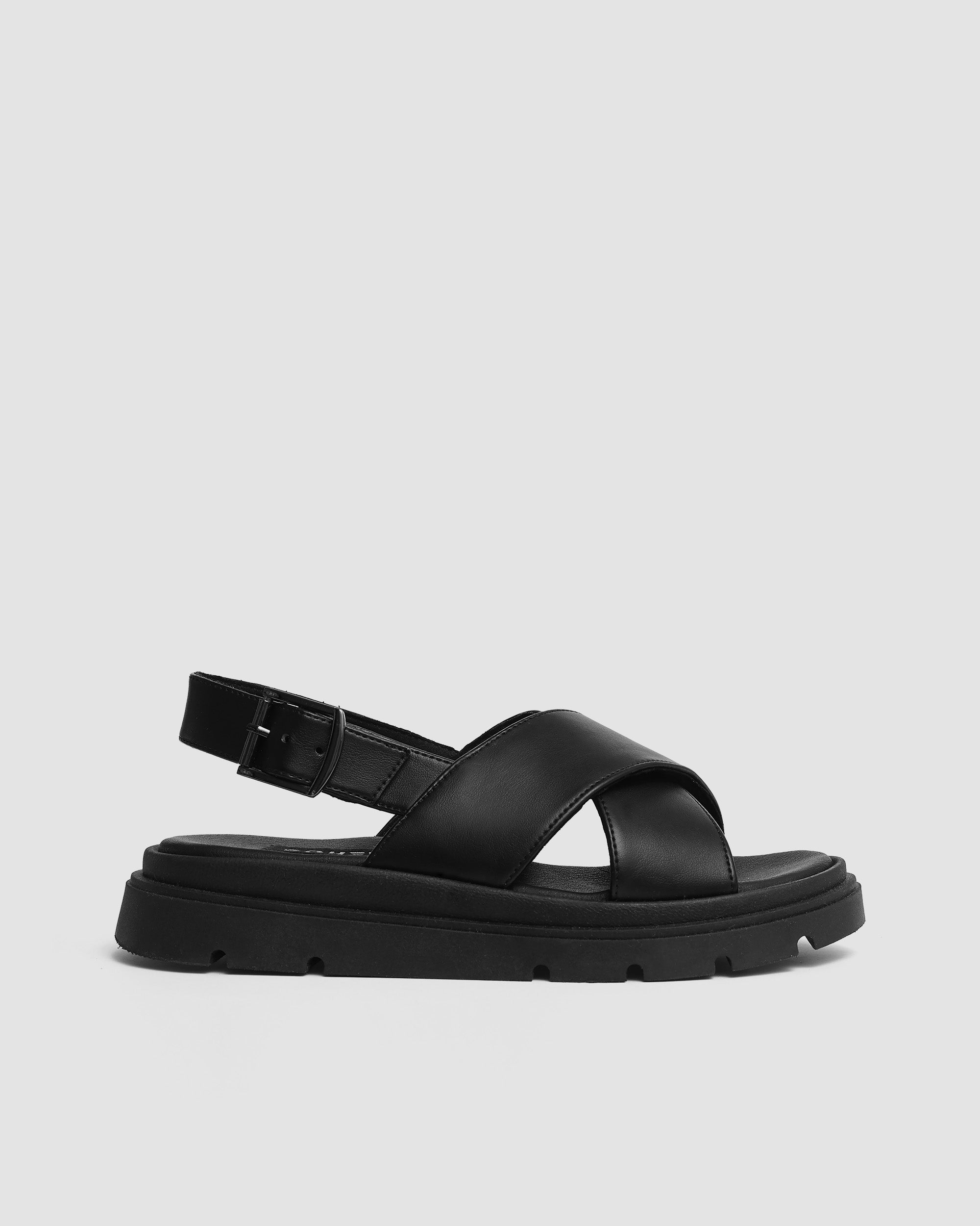 BOHEMA - Glare Sandals Sandały Czarne, ze skóry roślinnej, polska rodzinna marka