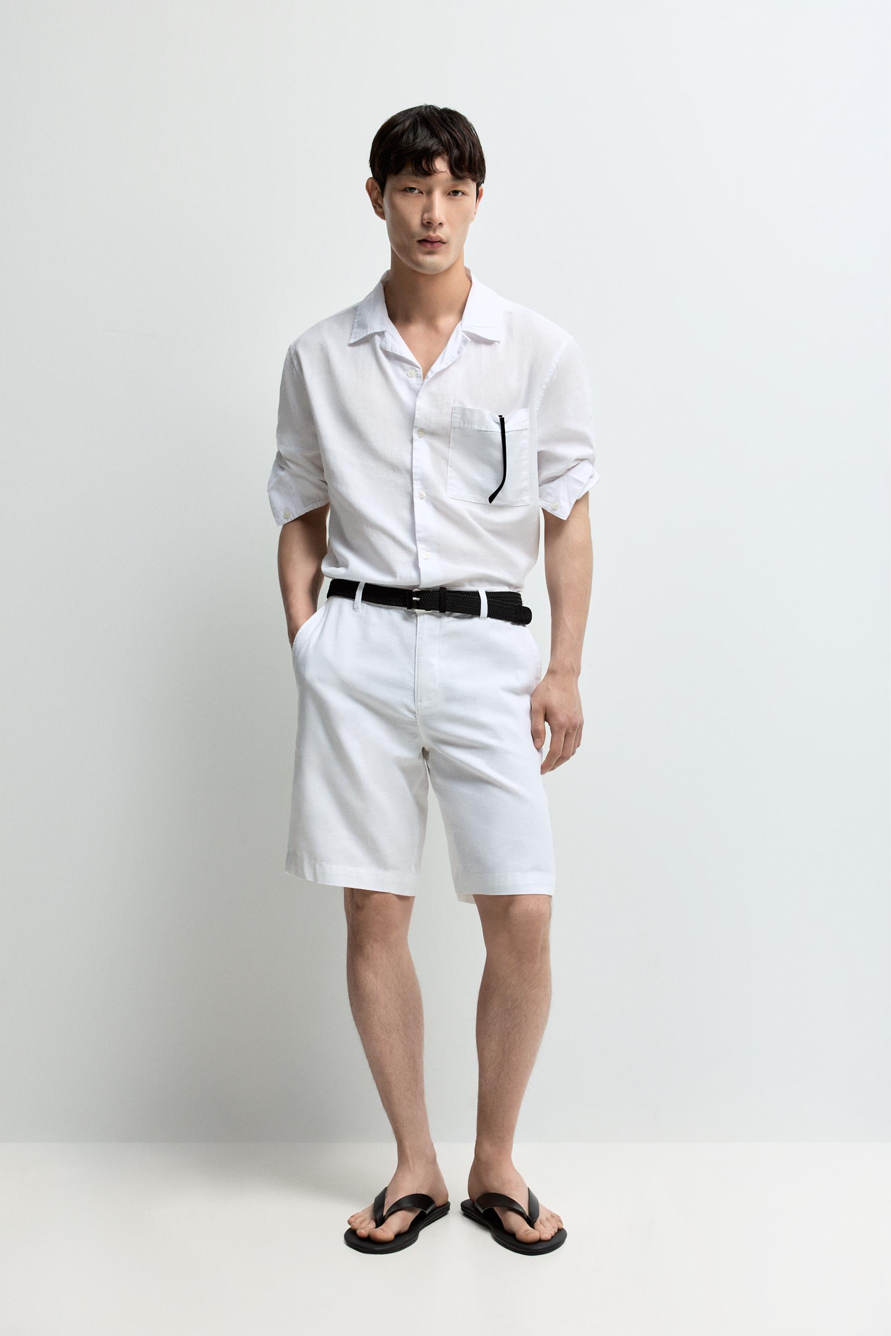 Camisa resort lino - algodón
