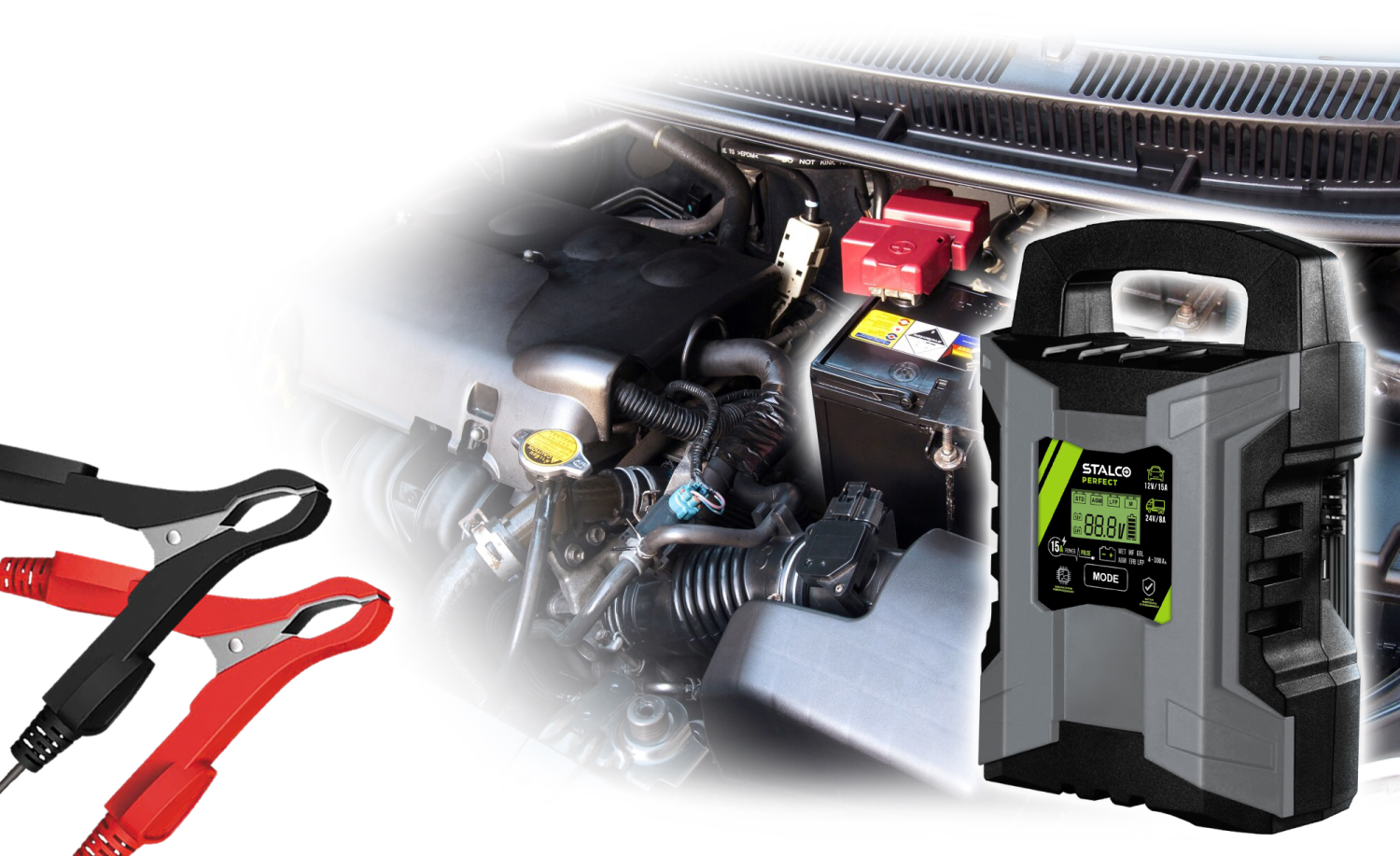 Prostownik samochodowy PowerPulse 15A STALCO PERFECT S056598756 STALCO PERFECT S056598756