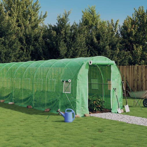 NNEVL Greenhouse with Steel Frame Green 36 m&sup2; 18x2x2 m