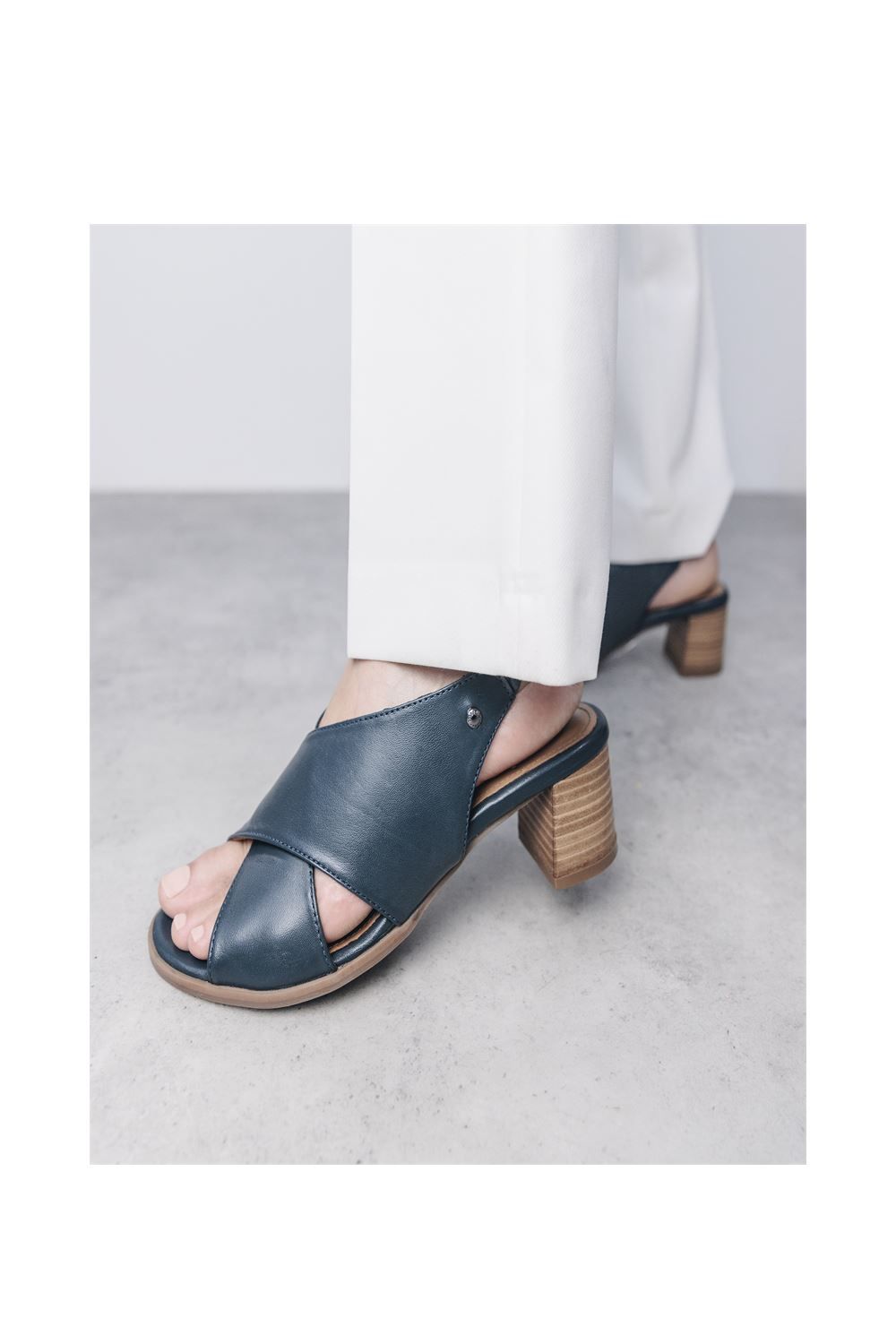 Moda In Pelle Prinia' Leather Heeled Sandals