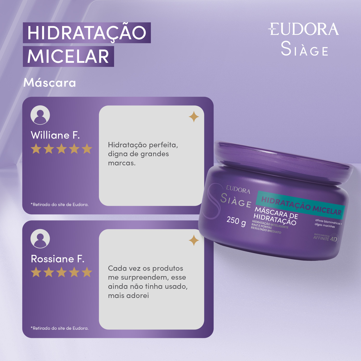 Máscara Capilar Siàge Hidratação Micelar 250g