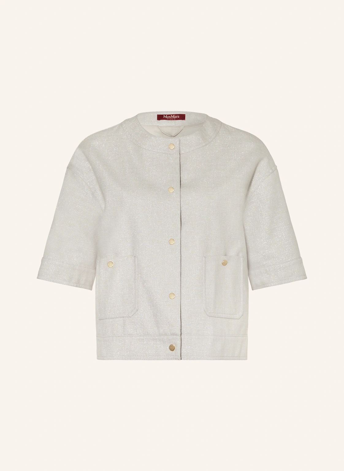 Max Mara STUDIO Kastenjacke AGILE mit Leinen und Glitzergarn