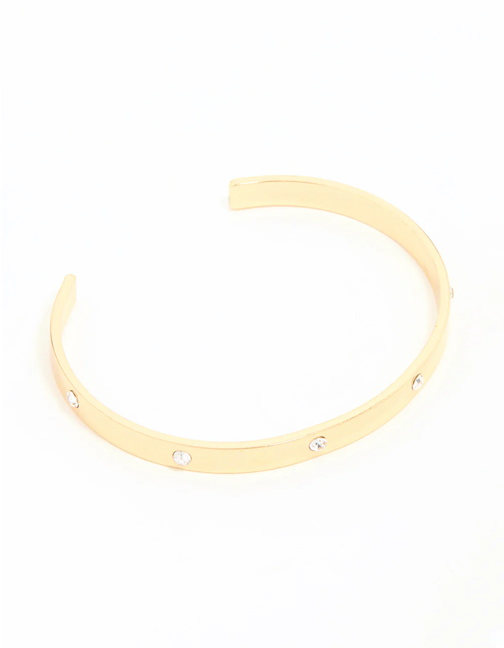 Gold Diamante Open Wrist Cuff