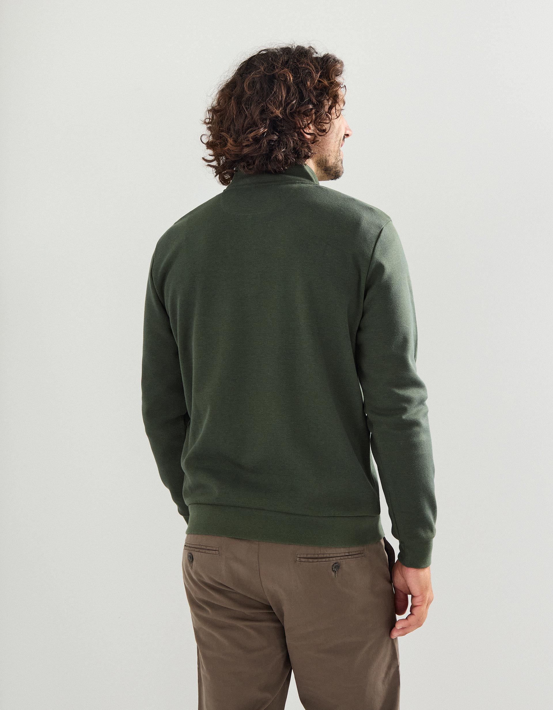 Sweatshirt de Felpa, Homem, Verde Escuro